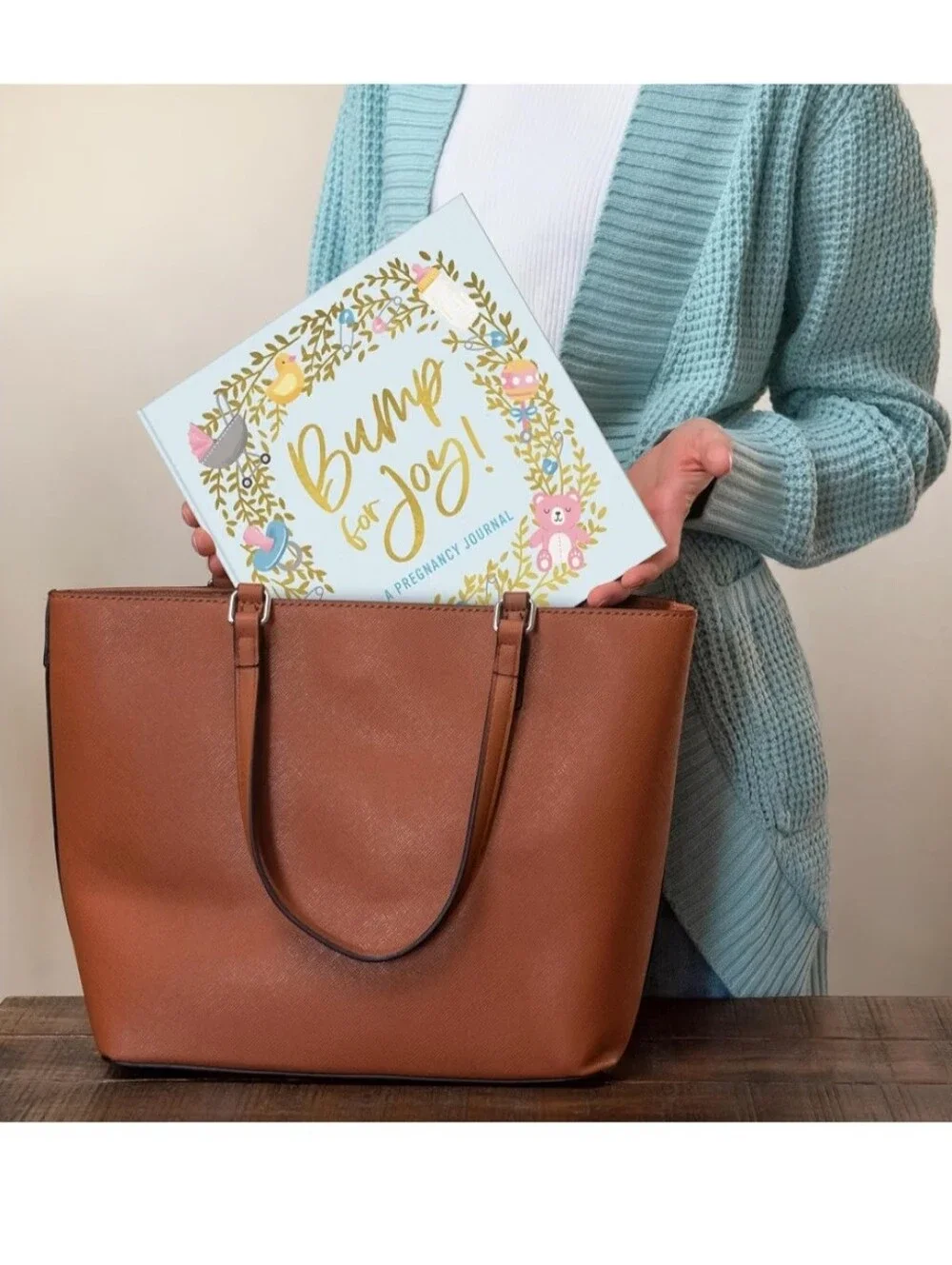 Bump for Joy! Pregnancy Journal - Blue & Pink